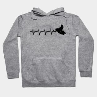 Snowmobile Heartbeat - Snowmobiling heartbeat Hoodie